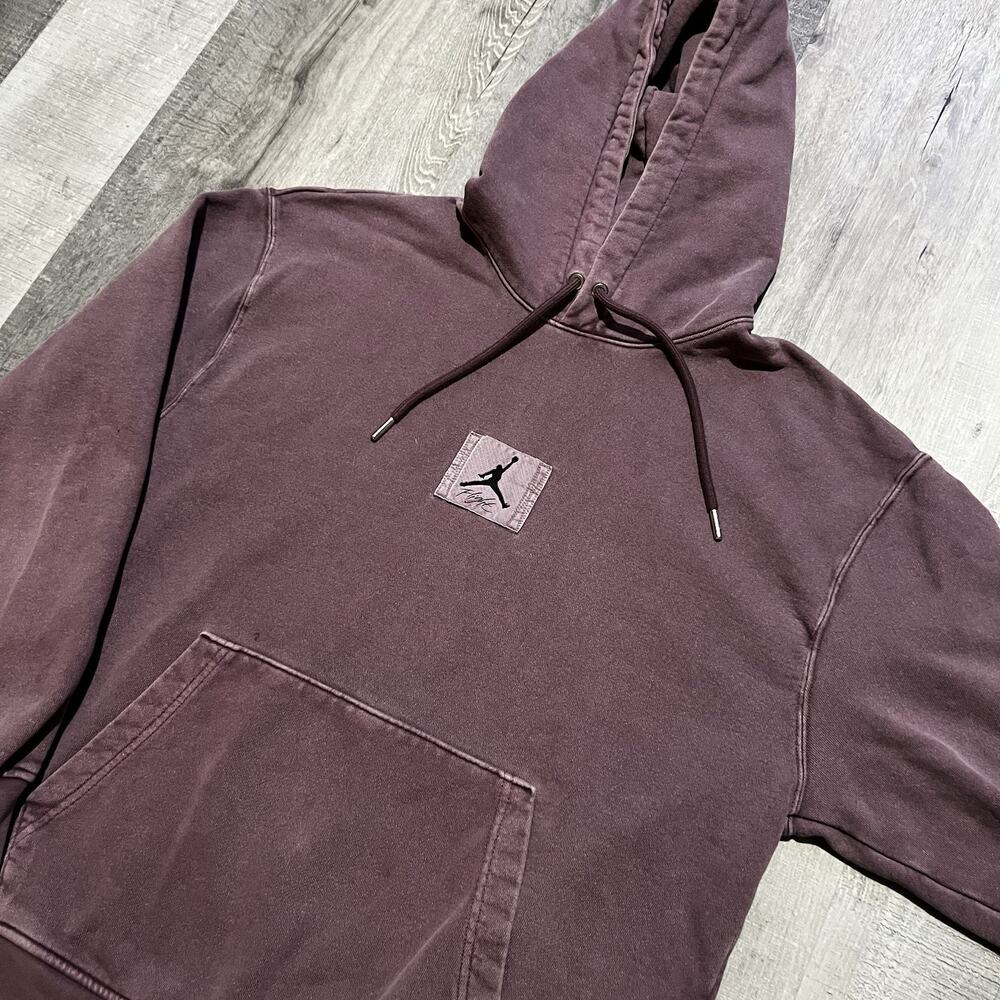VTG Jordan Jumpman Heavy Cotton Pullover Faded Pigment Purple Basketball Hoodie - Picture 3 of 4